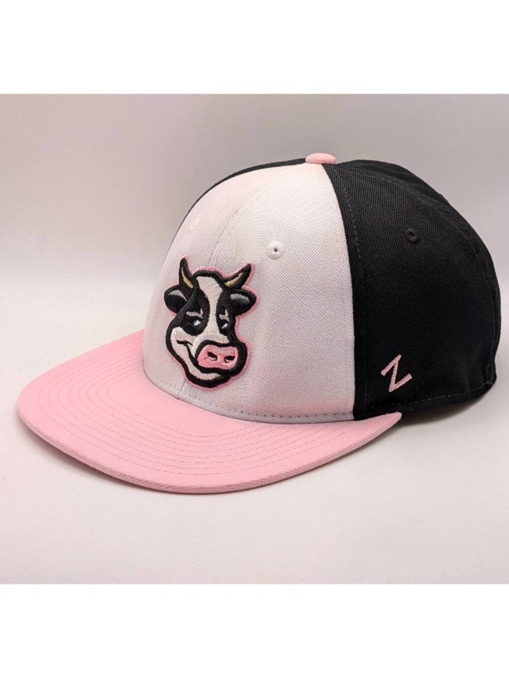 Danville Dairy Daddies Cow Old North State League Baseball Zephyr 7 1/2 Fitted